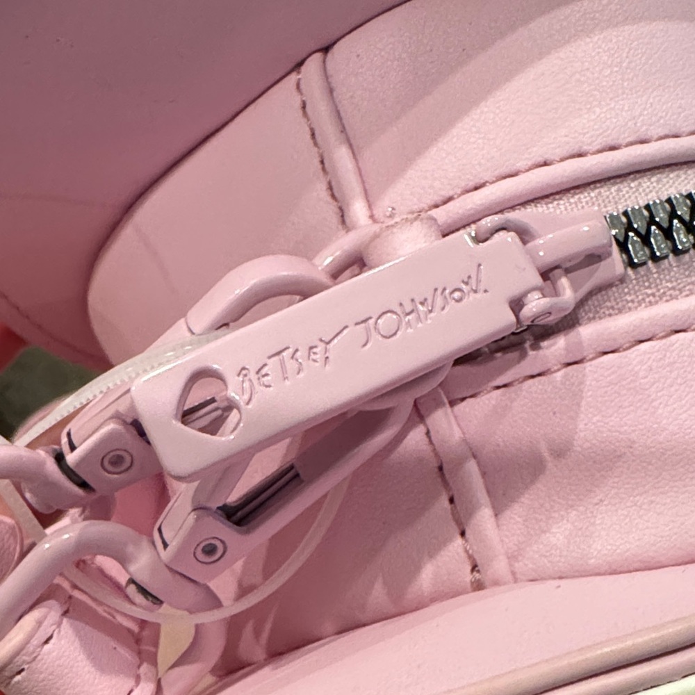 Betsey Johnson Pink Glitter Football Bag - Picture 8 of 8